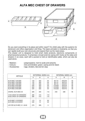 ALFA MEC CHEST OF DRAWERS