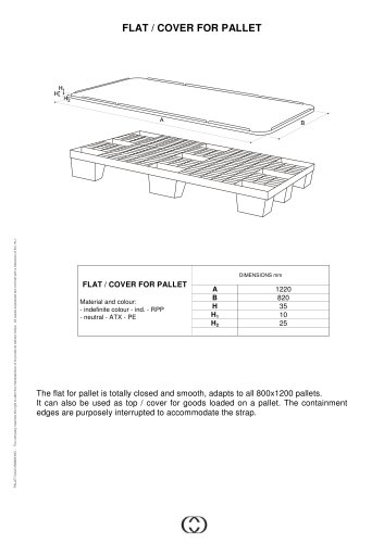 FLAT / COVER FOR PALLET