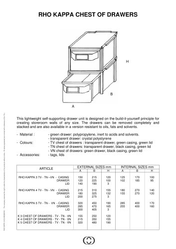 RHO KAPPA CHEST OF DRAWERS