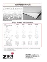 ALUMINA-SILICA FIBER PAPER ASPA-1 & ASPA-2 - 2