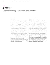 PRODUCT GUIDE RET615 Transformer protection and control - 4