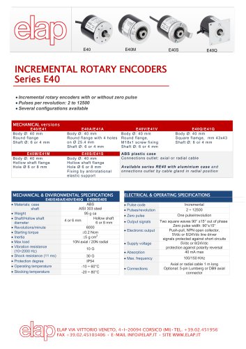 E40 Incremental Rotary Encoder