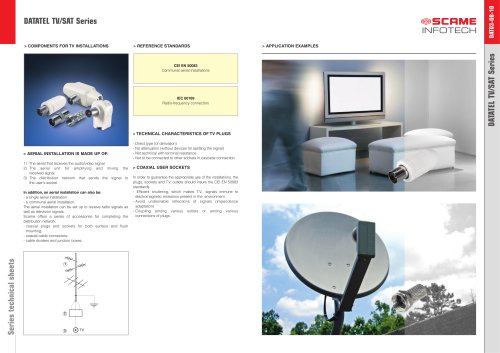 DATATEL-CAT5 Series Components for TV/SAT, telephone installations and category 5E