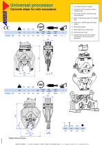 Universal processor Concrete shear for mini excavators - 1