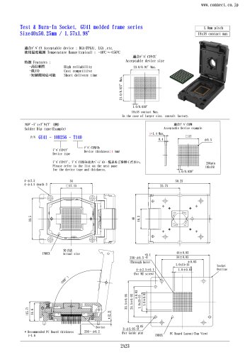 BGA socket GU41 series