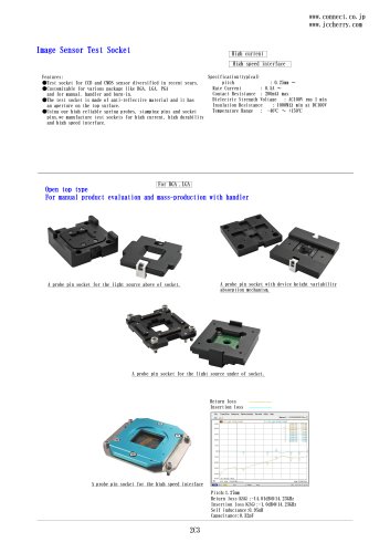 Manual test socket Image Sensor Sockets