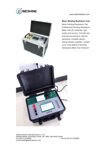 Motor Winding Resistance Test