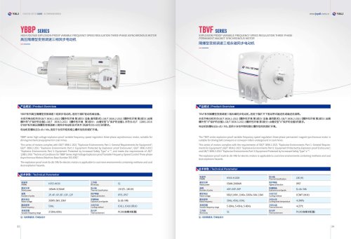 HIGH VOLTAGE EXPLOSION-PROOF VARIABLE FREQUENCY SPEED REGULATION THREE-PHASE ASYNCHRONOUS MOTOR  YBBP SERIES