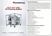 Huazheng HZLY-20A 1200L/h Vacuum Oil Purifier High-Efficiency Oil Filtering System