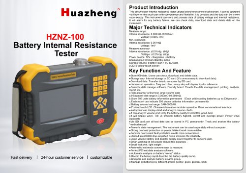 Huazheng HZNZ-100 Digital CE Certification Battery Internal Resistance Tester