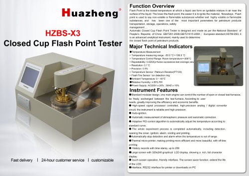 Huazheng Manufacture HZBS-X3 ASTM D93 Closed Cup Flash Point Tester