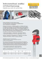 Adjustable torque wrench with one-hand clamp - 2