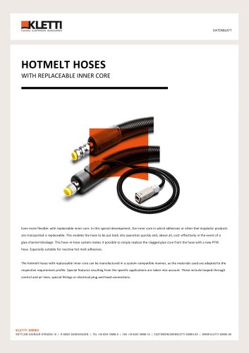 HOTMELT HOSES WITH REPLACEABLE INNER CORE