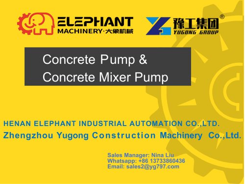 concrete pump catalogue