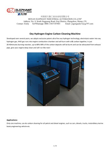 HHO engine carbon cleaning machine