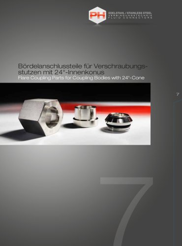 Flare Coupling Parts for Coupling Bodies with 24°-Cone