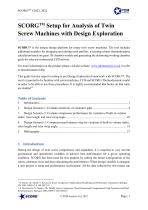 SCORG TM Setup for Analysis of Twin Screw Machines with Design Exploration