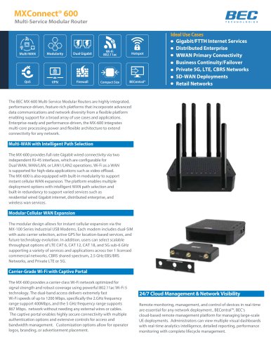 MXConnect&reg; 600
