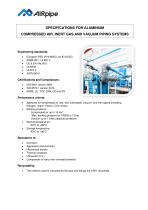 SPECIFICATIONS FOR ALUMINIUM COMPRESSED AIR, INERT GAS AND VACUUM PIPING SYSTEMS-1