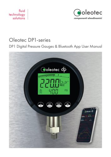 DP1 Digital Pressure Gauges & Bluetooth App User Manual