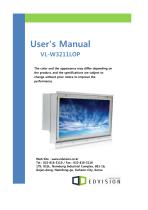 User's Manual VL-W3211LOP - 1