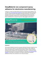DeepMaterial one compoment epoxy adhesive for electronics manufacturing-1