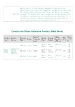 Epoxy Based Conductive Silver Adhesive - 2