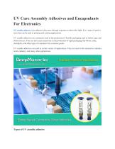 UV cure Assembly Adhesive and Encapsulants for Electronics - 1