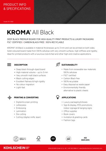 KROMA® All Black product info & specifications