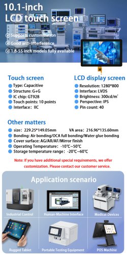 TFT LCD display module WTY101A08A01LM
