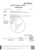 Rubber Magnet MSDS-1