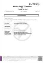 Rubber Magnet MSDS-3
