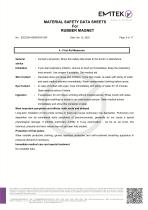 Rubber Magnet MSDS-5