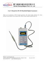 User Manual for DX-103 Handheld Digital Gaussmeter