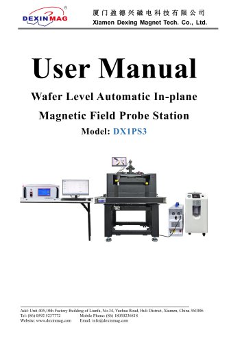 User Manual for DX1PS3 Magnetic Field Probe Station