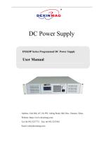 User Manual of DXKDP power supply-1