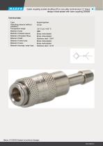 Quick coupling socket shutting off on one side nominal size 2,7 brass design nickel-plated with tube coupling 290809-1