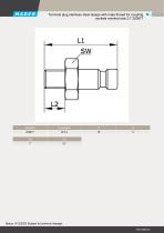 Terminal plug stainless steel design with male thread for coupling sockets nominal size 2,7 220877-2