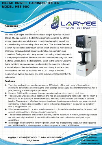 laryee+Brinell Hardness Tester+HBS-3000