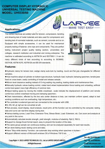 laryee+universal testing machine UH53XX