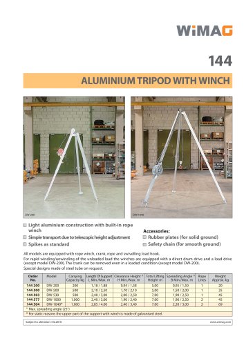 Aluminium Tripod with Winch