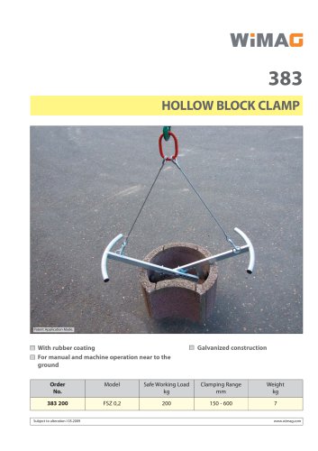 Hollow Block Clamp