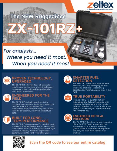 ZX-101SQ Portable Octane/Cetane Analyzer - Zeltex LLC - PDF