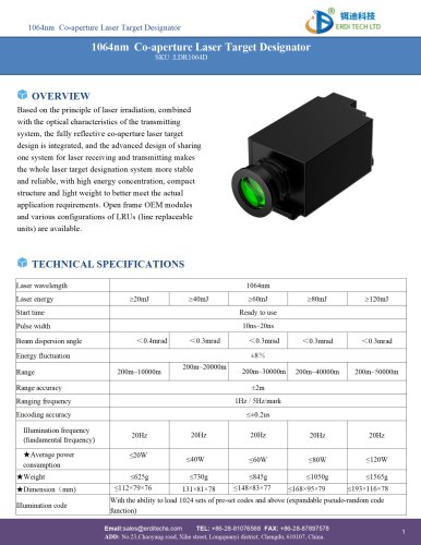 1064nm Co-aperture Laser Target Designator