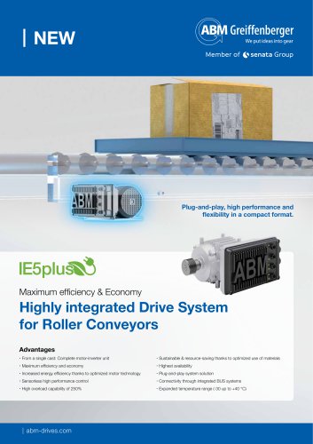 Highly integrated Drive System for Roller Conveyors