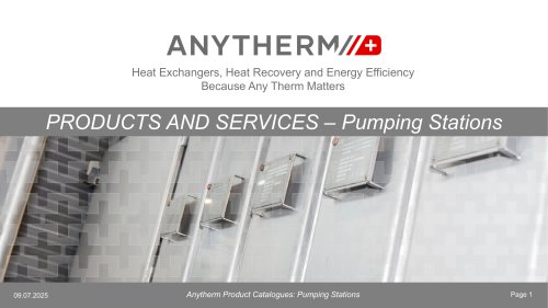 Anytherm Pumping Stations for Water Circulation