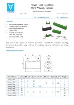 Power Fixed Resistors, Wire Wound, Tubular-1