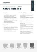REAR-LOADING CONTAINERS – 4 WHEELS C1100 Roll Top-2