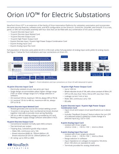 Orion I/O&trade; for Electric Substations