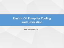 Electric Oil Pump for Cooling and Lubrication - 1